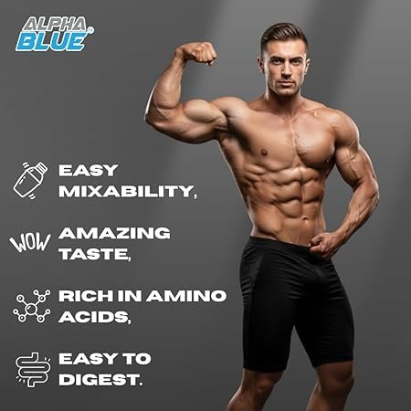 ALPHABLUE Epic Whey Protein with Glutamine and BCAAs | High Biological Value for Muscle Growth and Recovery | Easy Mixing and Consumption | Ideal for Athletes and Bodybuilders ALPHABLUE Epic Whey Protein with Glutamine and BCAAs | High Biological Value for Muscle Growth and Recovery | Easy Mixing and Consumption | Ideal for Athletes and Bodybuilders